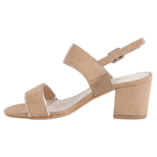 Filippo Elegantne sandale na stupić smeđa 1