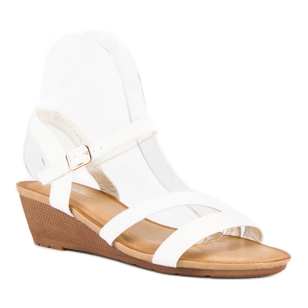 Bello Star Udobne sandale na klin bijela 1