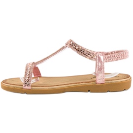 Fama Ružičaste sandale s gumicom ružičasta 2