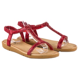 Fama Crvene sandale s gumicom crvena 3