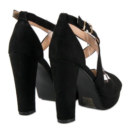 Sandale na visokom stupu crno 1