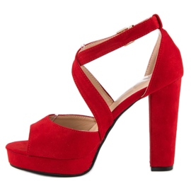 Sandale na visokom stupu crvena 2