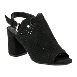 Ažurirane sandale s gornjim dijelom crna 1