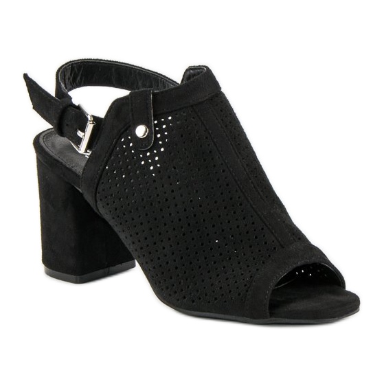 Ažurirane sandale s gornjim dijelom crna 1