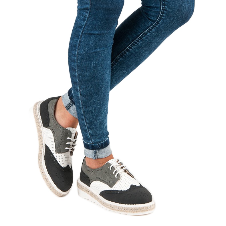 Ideal Shoes Cipele, espadrile siva 2