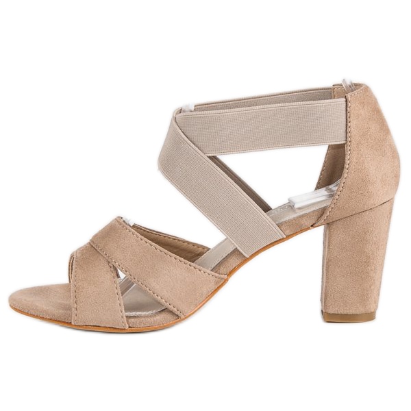 Filippo Sandale od antilopa na stupicu smeđa 1