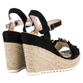Bello Star Crne sandale espadrile crno 1