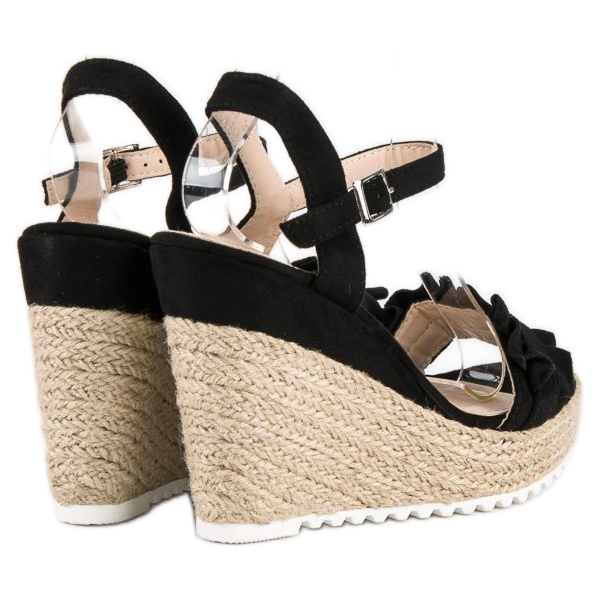 Bello Star Crne sandale espadrile crna 1