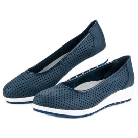 Kožne vinceza balerinke plava 1