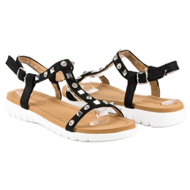 Bestelle Udobne ravne sandale crno 1