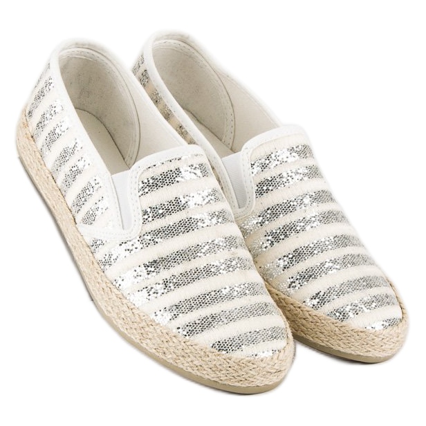 McKey Modne prugaste espadrile siva 2