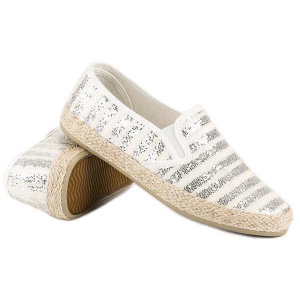 McKey Modne prugaste espadrile siva 1