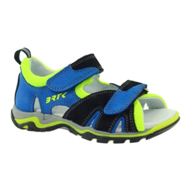 Sandale na čičak Bartek 16187 kobalt crno plava zelena 1