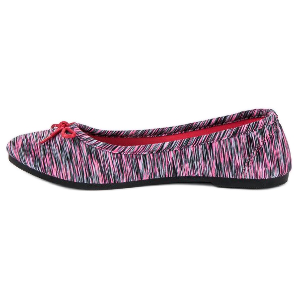 McKey Rebrasta balerina od tekstila siva ružičasta 1