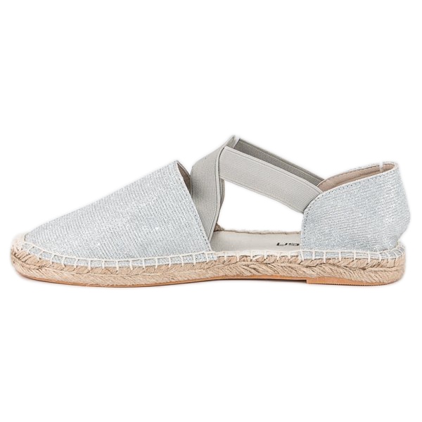 McKey Srebrne espadrile siva 1