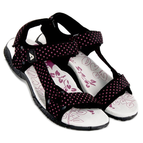 American Club Američke sandale od tekstila na čičak crno 2