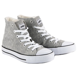 Andy Z Klasične tenisice iznad gležnja siva 1