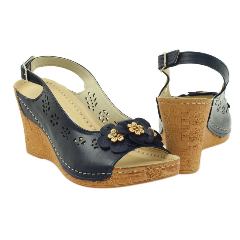 Gregors 648 sandale na klin mornarsko plava 3