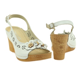 Gregors 648 sandale na klin bijela 3