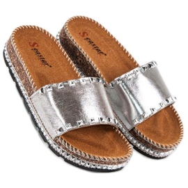 Seastar Elegantne ženske papuče siva 1