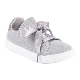 Tekstilne tenisice na vezanje siva 1