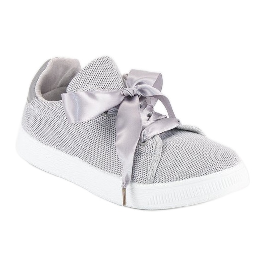 Tekstilne tenisice na vezanje siva 1