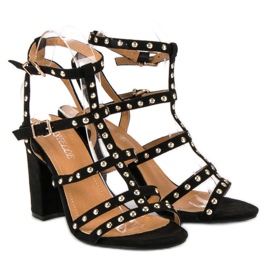 Bestelle Crne sandale na postu crno 1