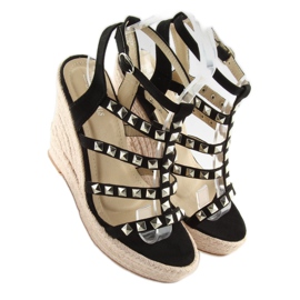 Crne Espadrile na klin 3811-17 Crne crna 2