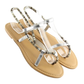 Srebrne sandale srebra 5130 siva 2