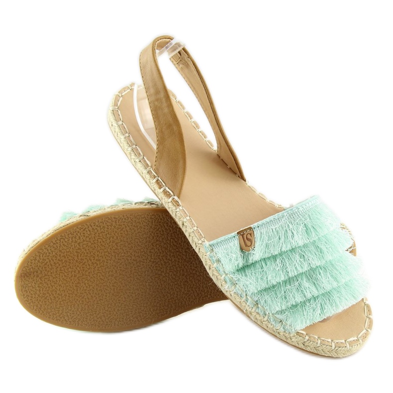 Espadrile u karipskom stilu Mint 8413 Mint zelena 1