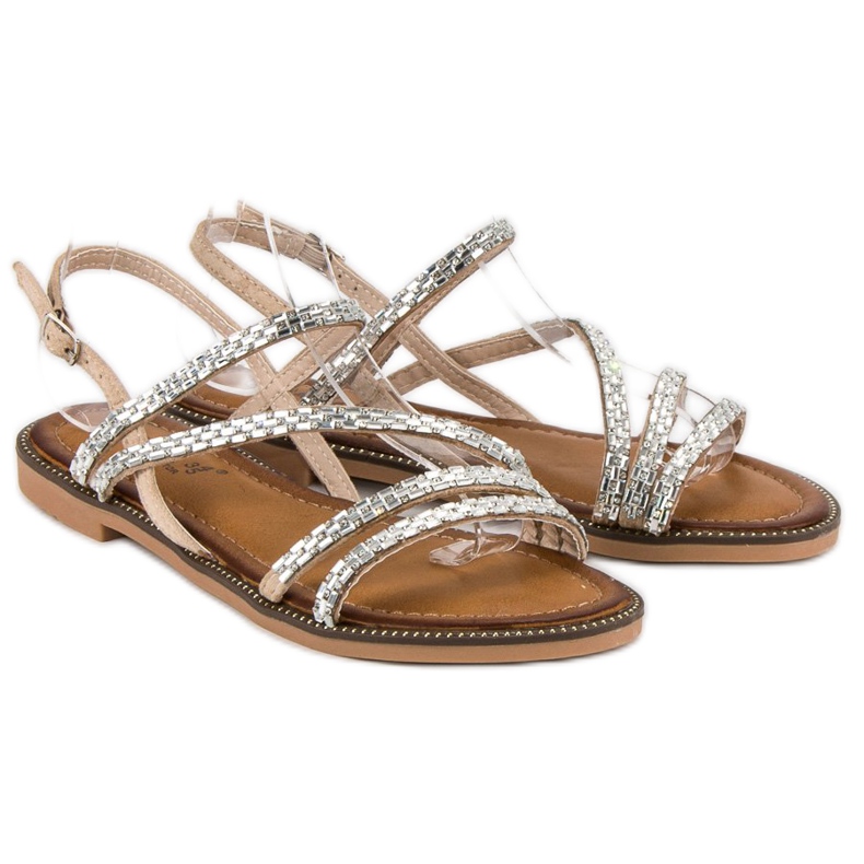 Fama Elegantne ravne sandale smeđa 1