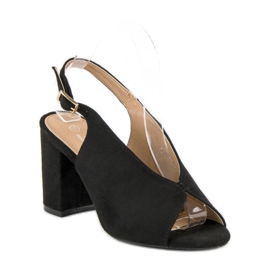 Lovery Elegantne sandale na visoku petu crno 4