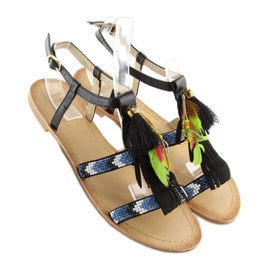 Crne sandale u Boho stilu LQ-2662 crne crna 1