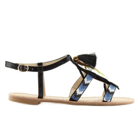 Crne sandale u Boho stilu LQ-2662 crne crna 2