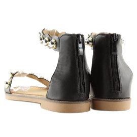 Crne VS-376 Crne sandale na gležnjače crna 2