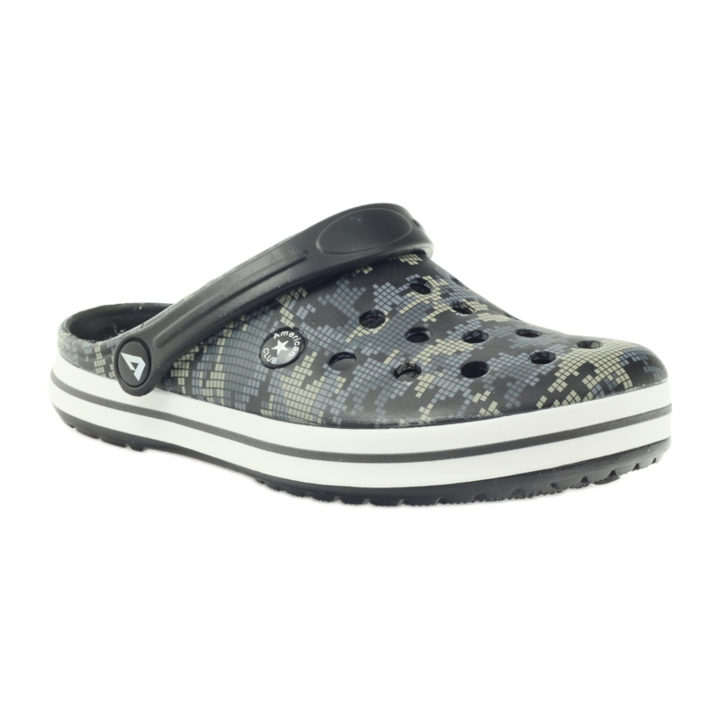 American Club Kroks camo sandale za začepljene papuče crna siva zelena 1