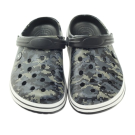 American Club Kroks camo sandale za začepljene papuče crna siva zelena 3