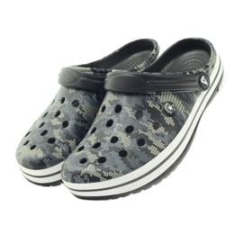 American Club Kroks camo sandale za začepljene papuče crno siva zelena 4