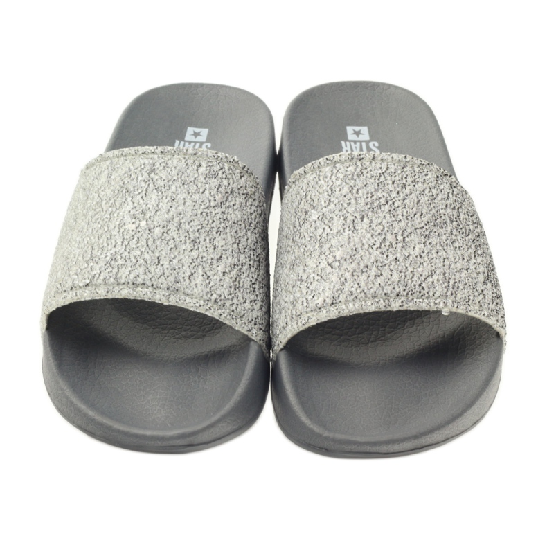 Profilirane papuče Big Star svjetlucaju siva 3