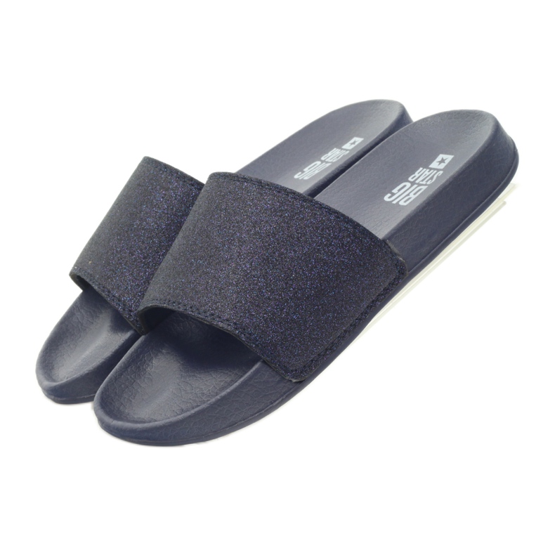 Profilirane papuče Big Star svjetlucaju mornarsko plava 4