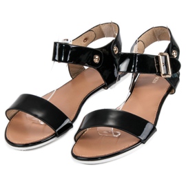 Crne ravne sandale vices crna 1