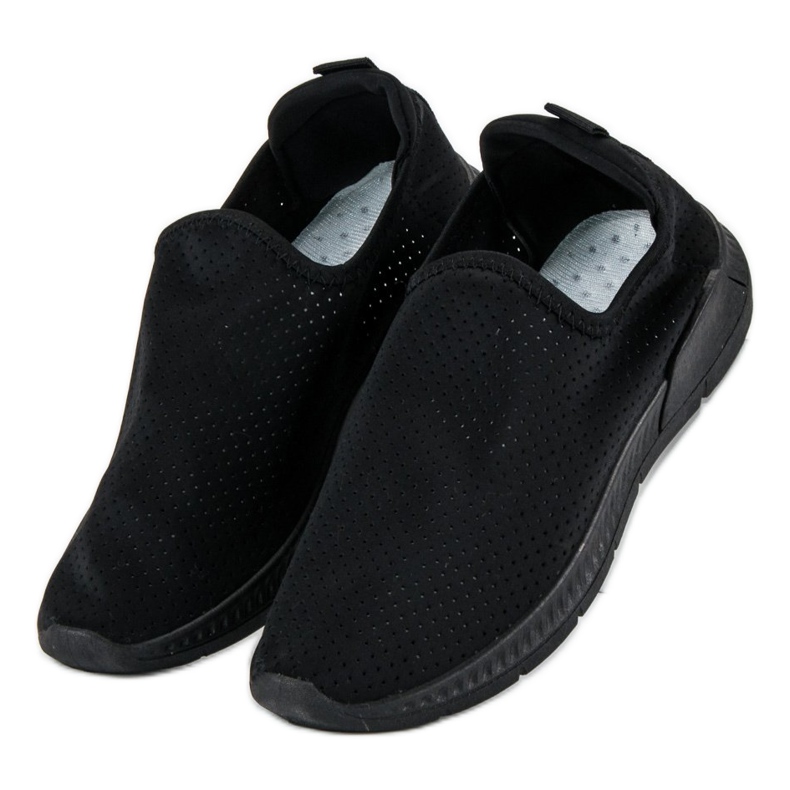 Ažur, slip-on sportske cipele crno 1