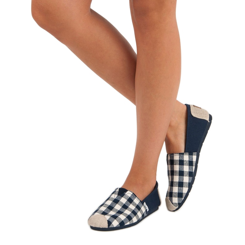 L. Day Mornarskoplavi karirani papuči smeđa mornarsko plava 1