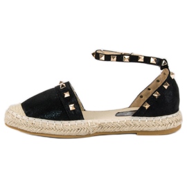 Fama Crne espadrile sandale crno 1
