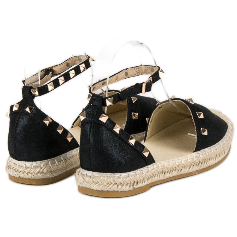 Fama Crne espadrile sandale crno 2