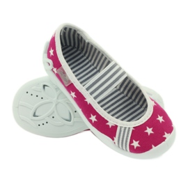 Befado dječje cipele balerinke papuče 193x063 bijela ružičasta 3
