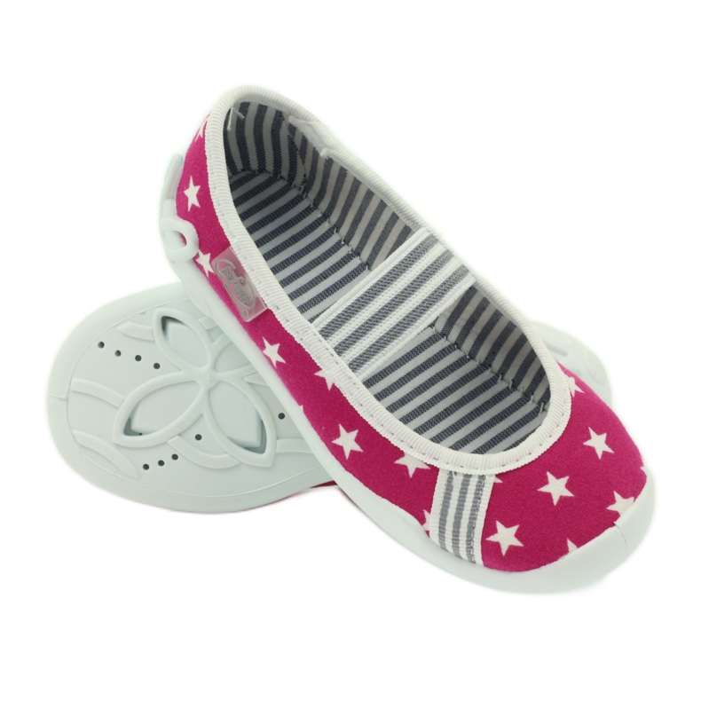 Befado dječje cipele balerinke papuče 193x063 bijela ružičasta 3