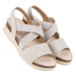 Slip-on vinceza sandale smeđa siva višebojan 1