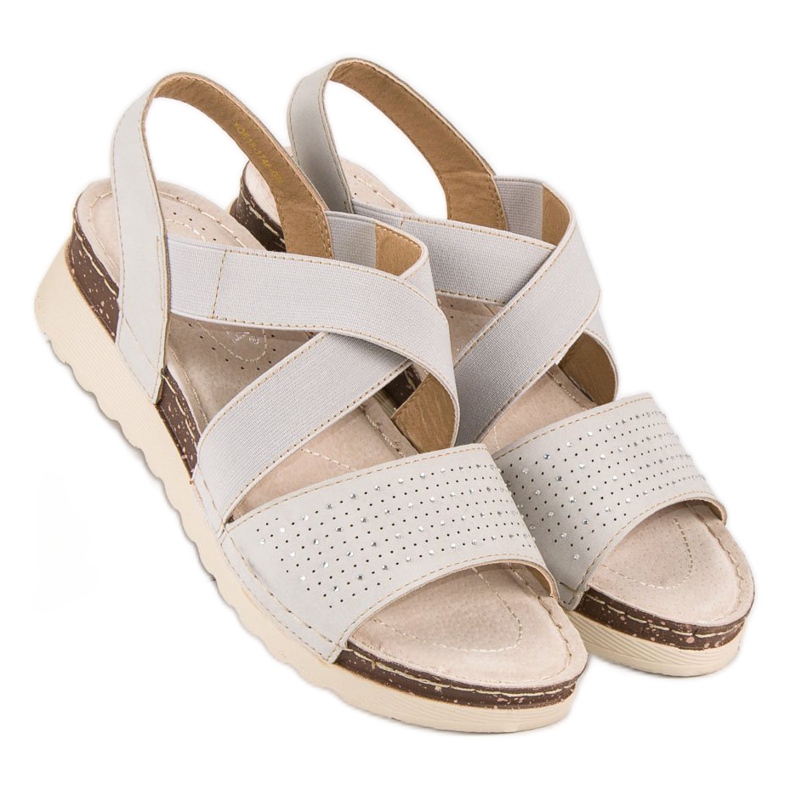 Slip-on vinceza sandale smeđa siva višebojan 1