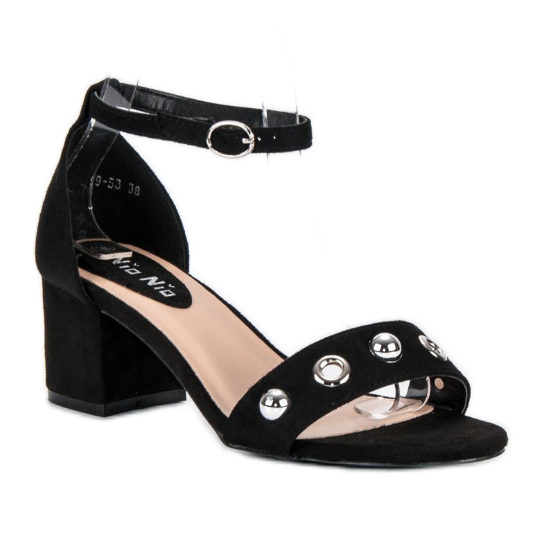 Nio Nio Crne sandale na postu crno 1